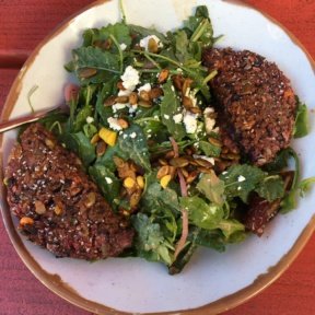 Gluten-free vegan burger from Hopdoddy Burger Bar